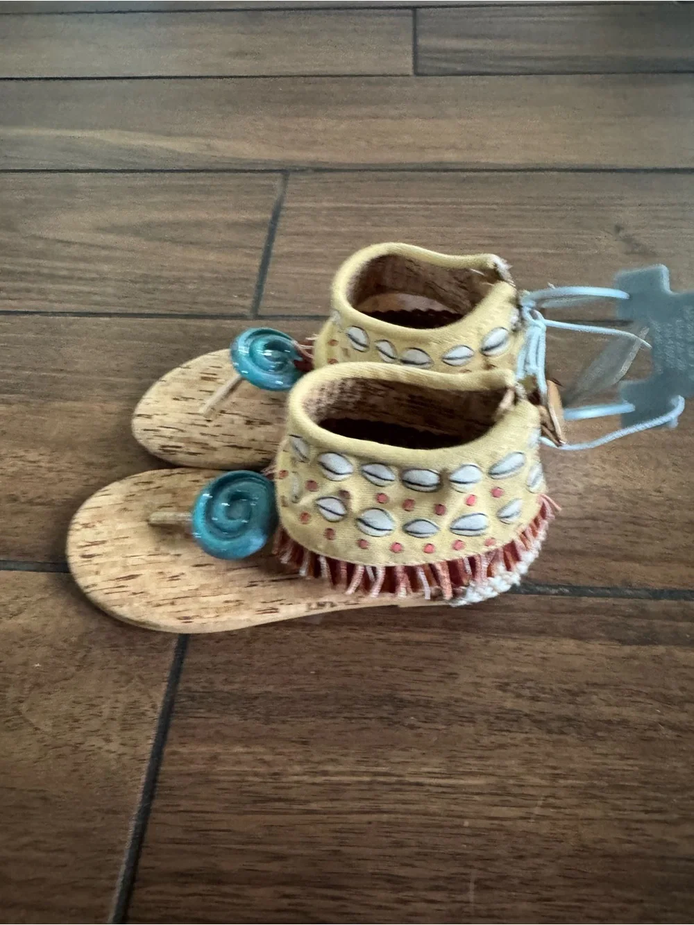 DISNEY  Moana Costume Shoes for Kids Zip Back Toddler Sandals Size 9/10